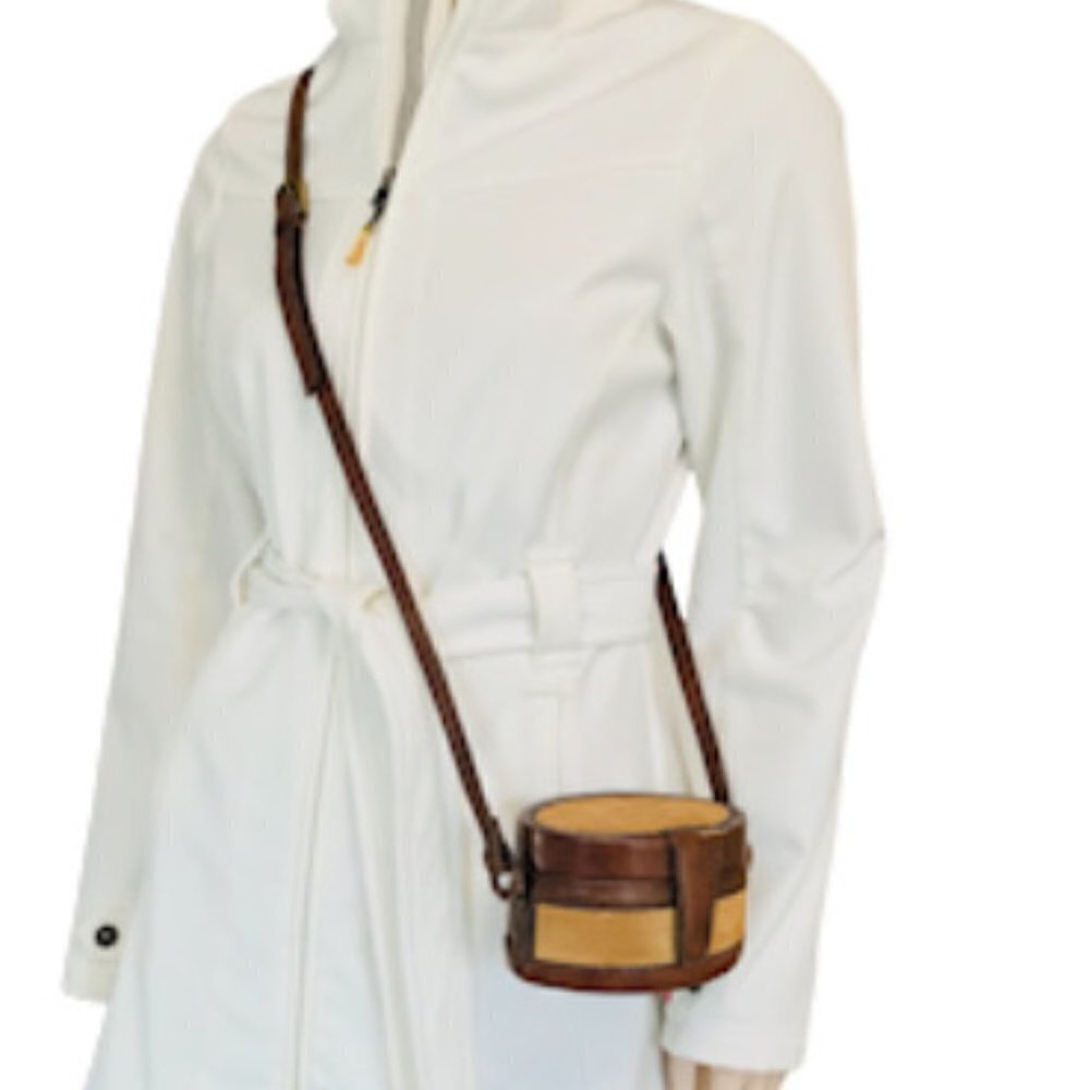 Tristan & Isuet VTG Leather Suede Canteen Structured Crossbody Bag Rare - Picture 10 of 10